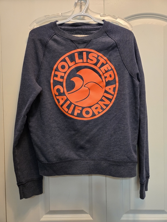 Hollister Other - Hollister Navy Crewneck with Bright Orange Logo